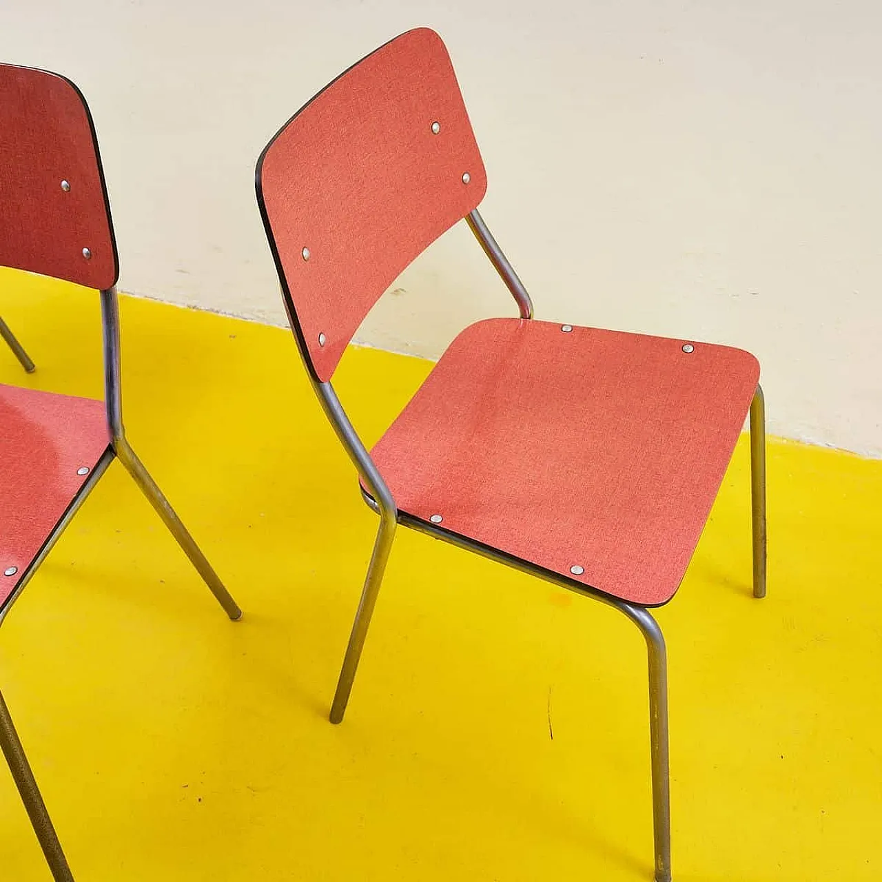 3 Formica and chromed metal chairs, 1950s 4