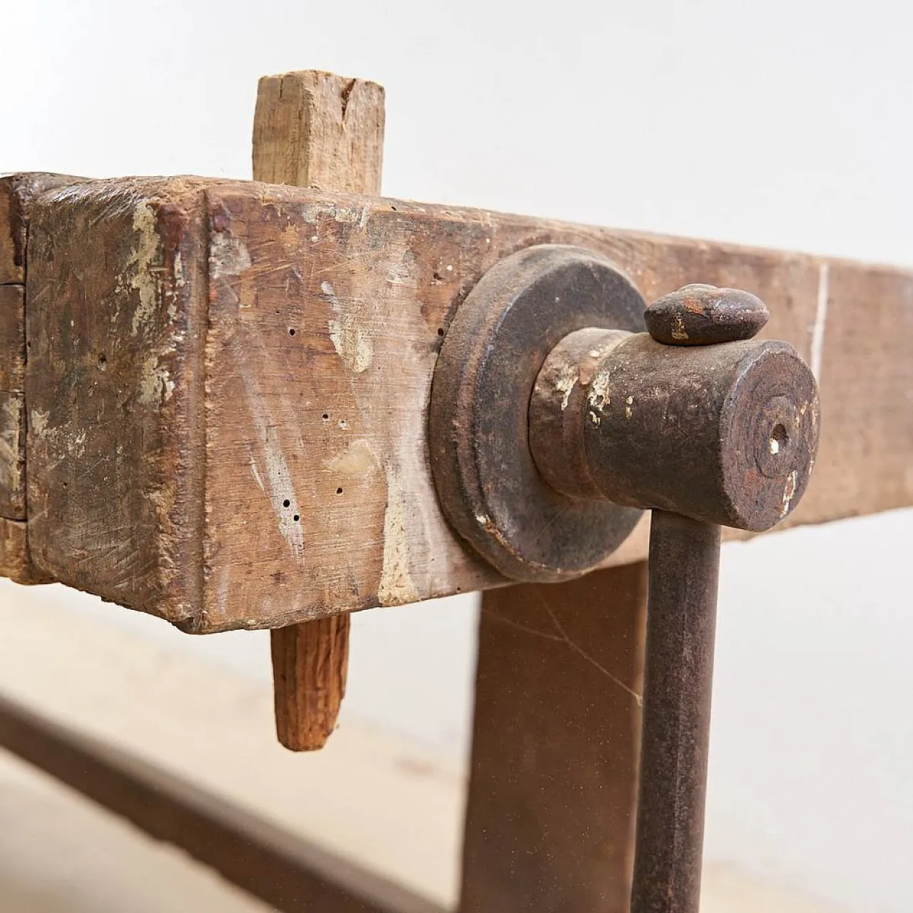 Antique carpenter Work table in Wood, 20th century 8