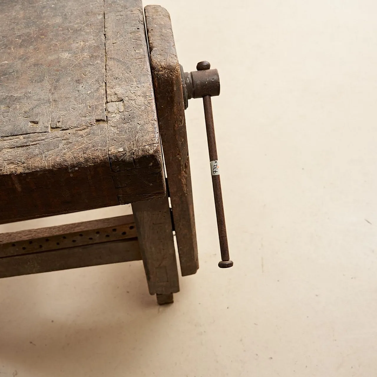 Antique carpenter Work table in Wood, 20th century 9