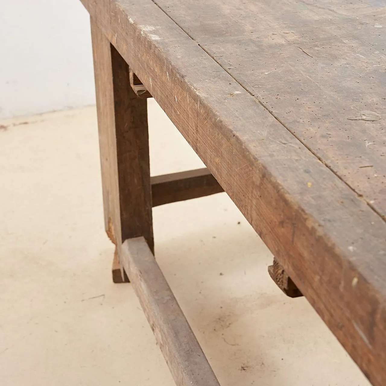 Antique carpenter Work table in Wood, 20th century 11