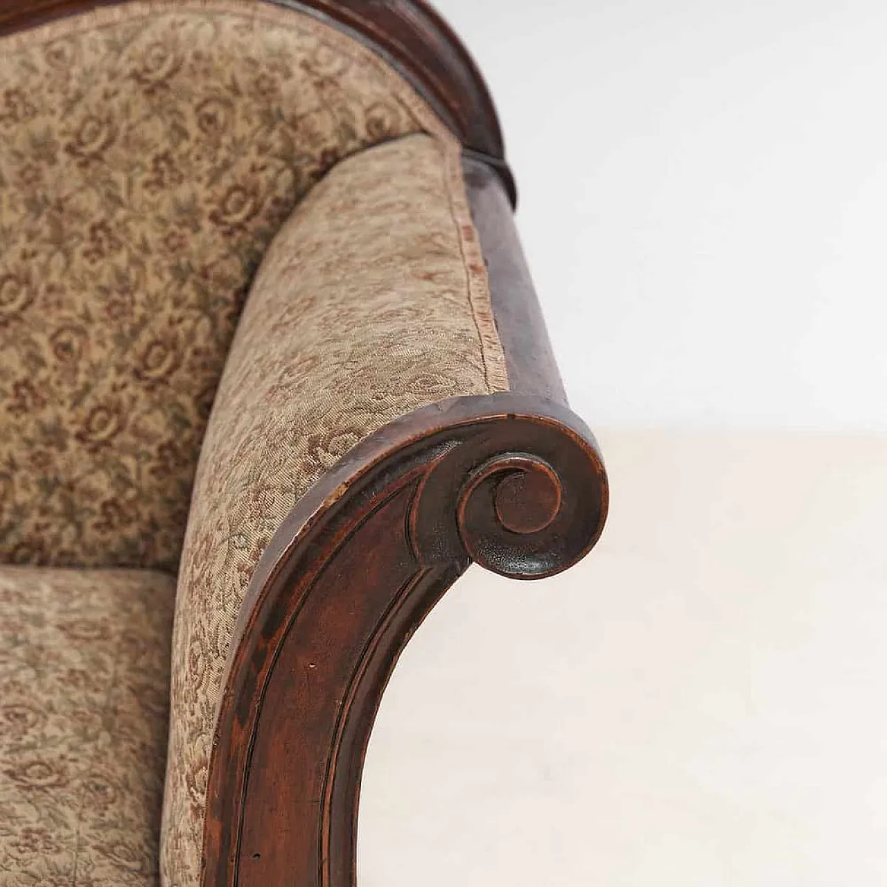 Luigi Filippo sofa in walnut, mid-19th century 4