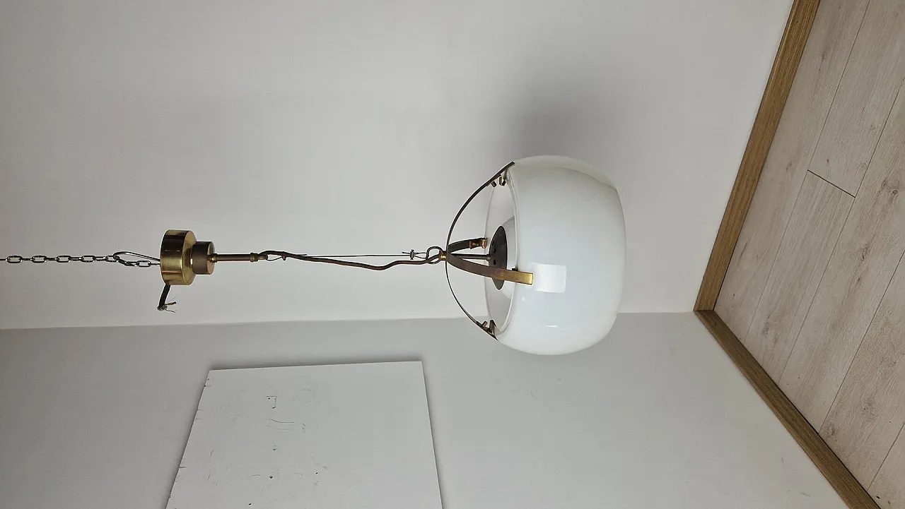 Omega pendant in brass by Vico Magistretti for Artemide, 1960s 3