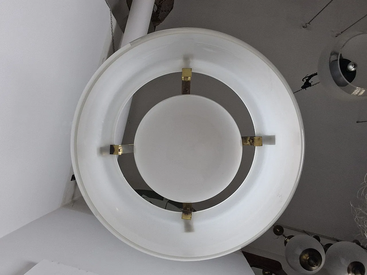 Omega pendant in brass by Vico Magistretti for Artemide, 1960s 5