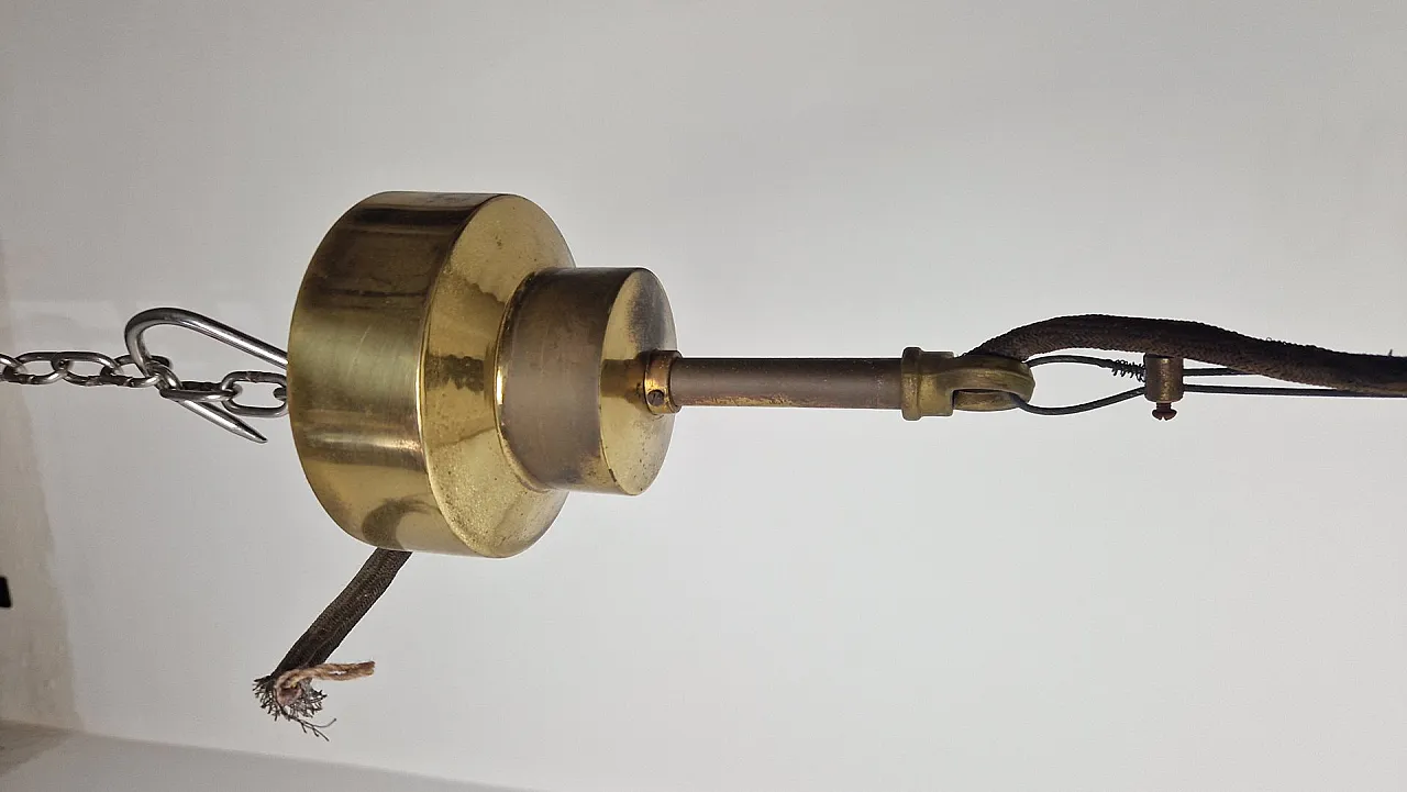 Omega pendant in brass by Vico Magistretti for Artemide, 1960s 7