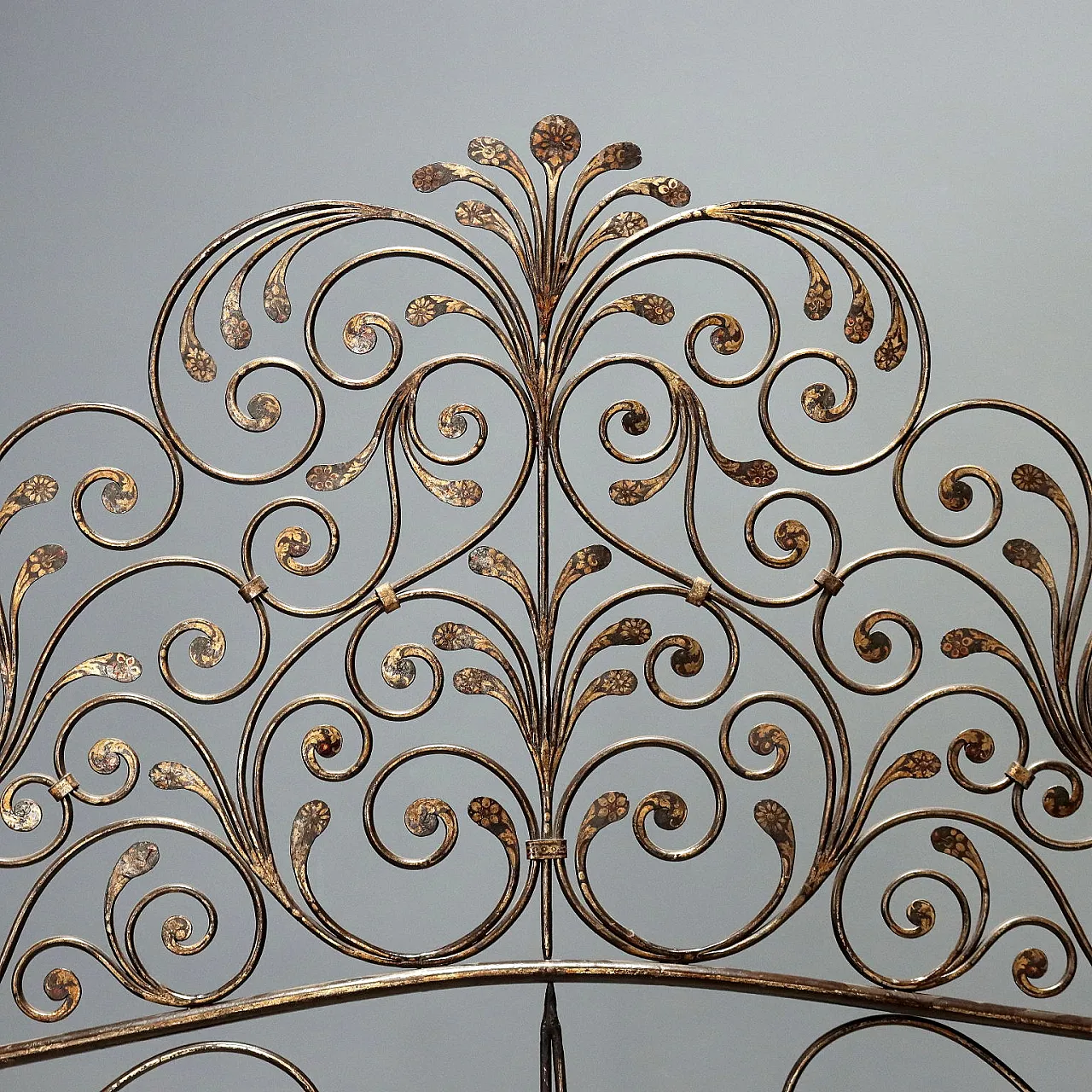 Wrought iron double bed, late 18th century 6
