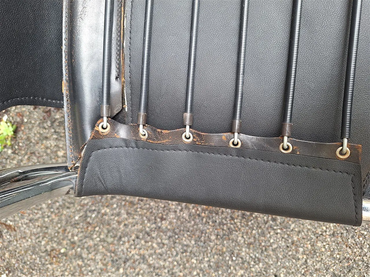 6 Chairs in chrome and black leather by Carlo Bartoli for T70, 1970s 9