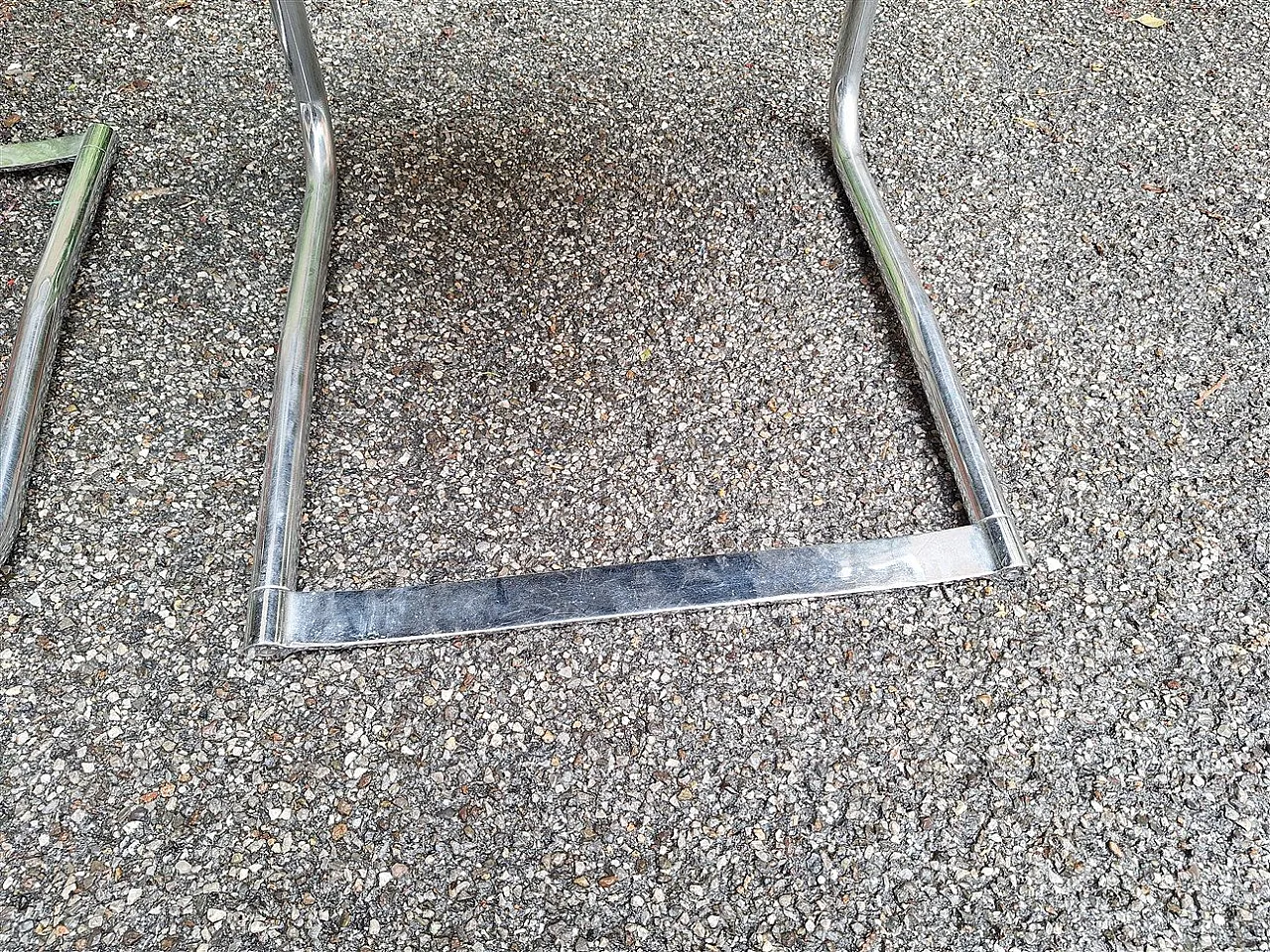 6 Chairs in chrome and black leather by Carlo Bartoli for T70, 1970s 19
