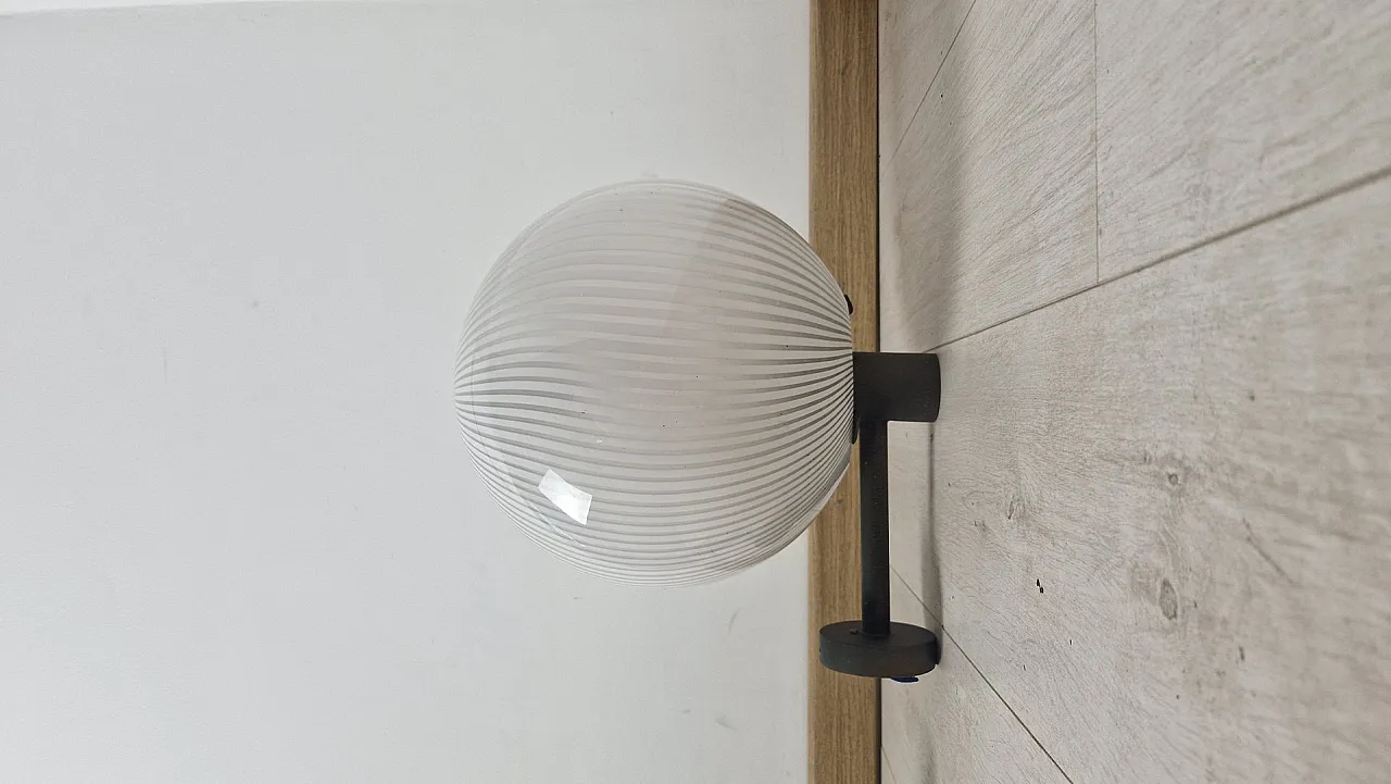 Pair of wall lamps by Venini Murano, 1960s 3
