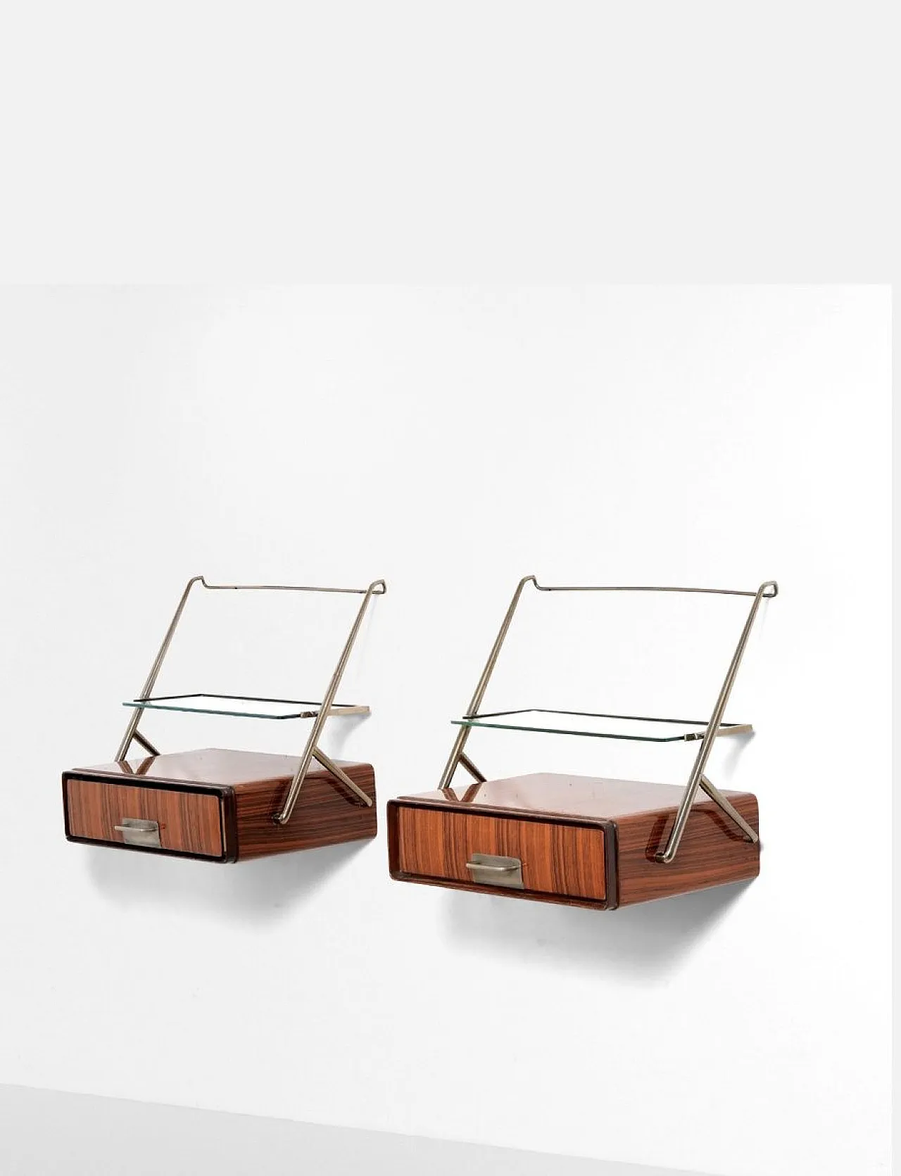 Pair of bedside tables in rosewood by Silvio Cavatorta, 1950s 1
