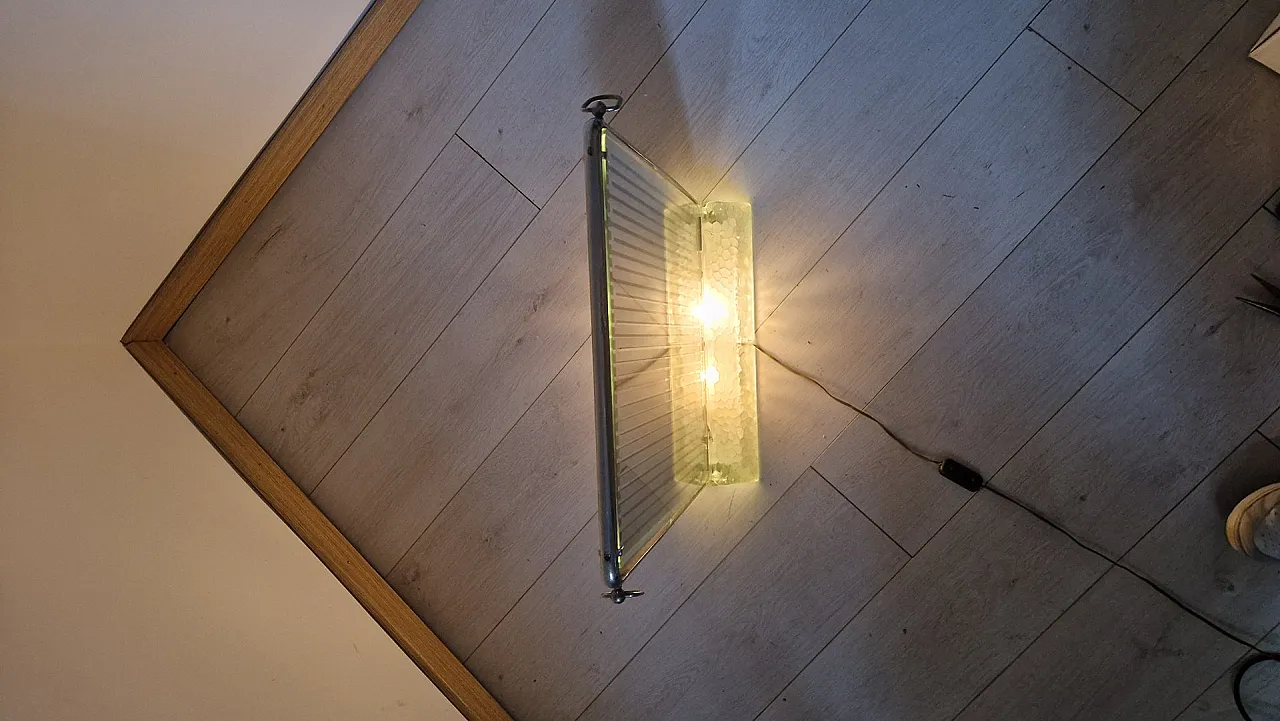 Table lamp in glass from Saint Gobain, 1940s 8
