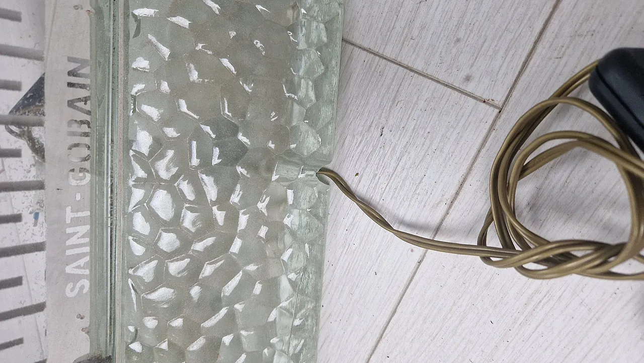 Table lamp in glass from Saint Gobain, 1940s 14