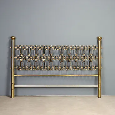 Brass bed headboard, 1970s