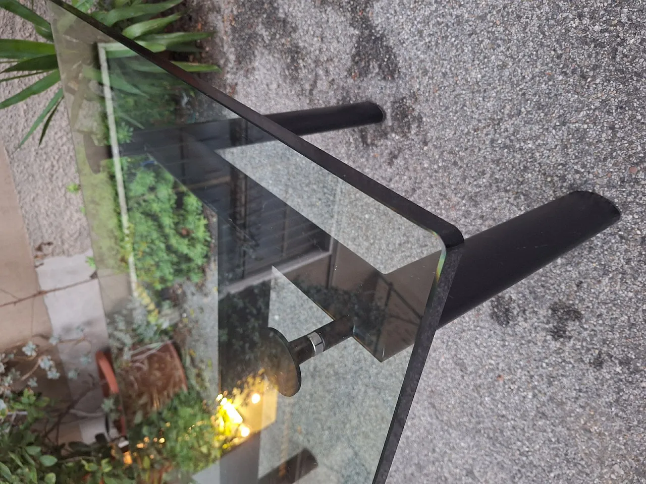Tavolo da pranzo LC6 nero di Le Corbusier, anni '80 5