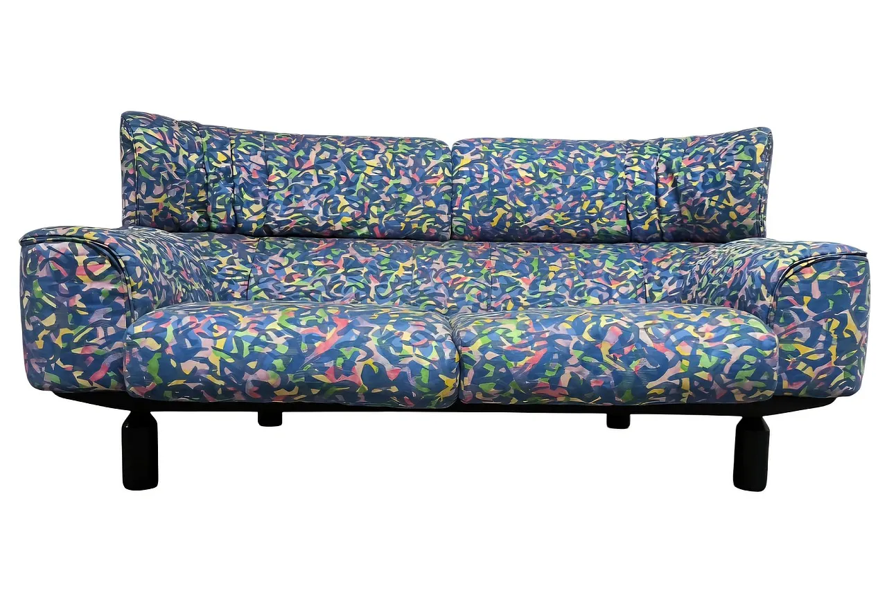 Model Bull 2-seater sofa by Gianfranco Frattini for Cassina, 1970s 1
