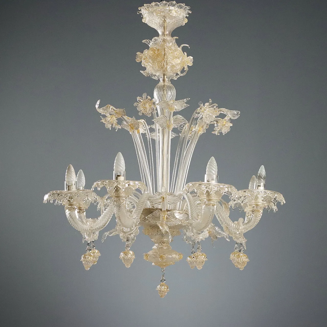 Venetian blown glass chandelier, 19th century 1