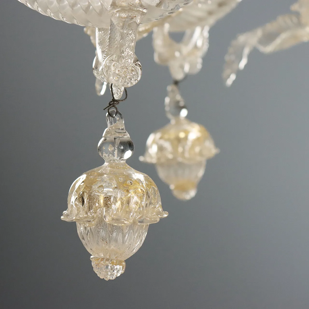 Venetian blown glass chandelier, 19th century 4