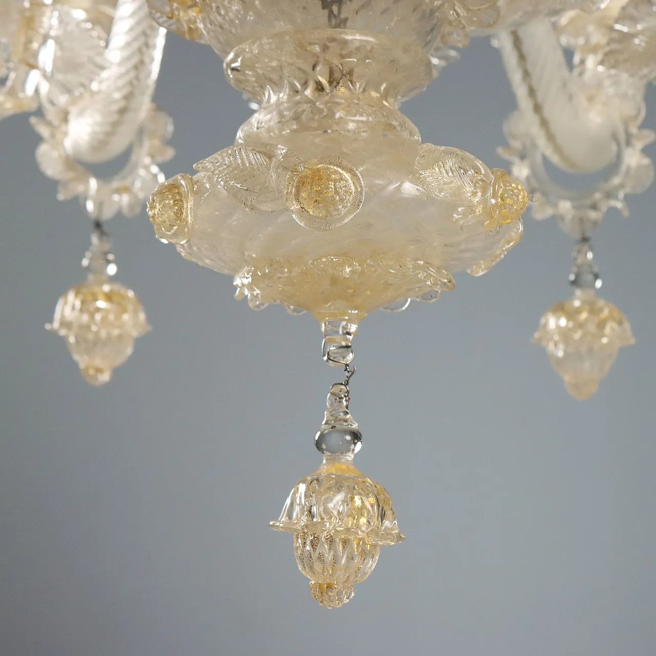 Venetian blown glass chandelier, 19th century 5