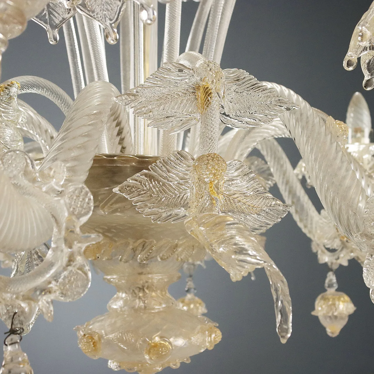 Venetian blown glass chandelier, 19th century 6
