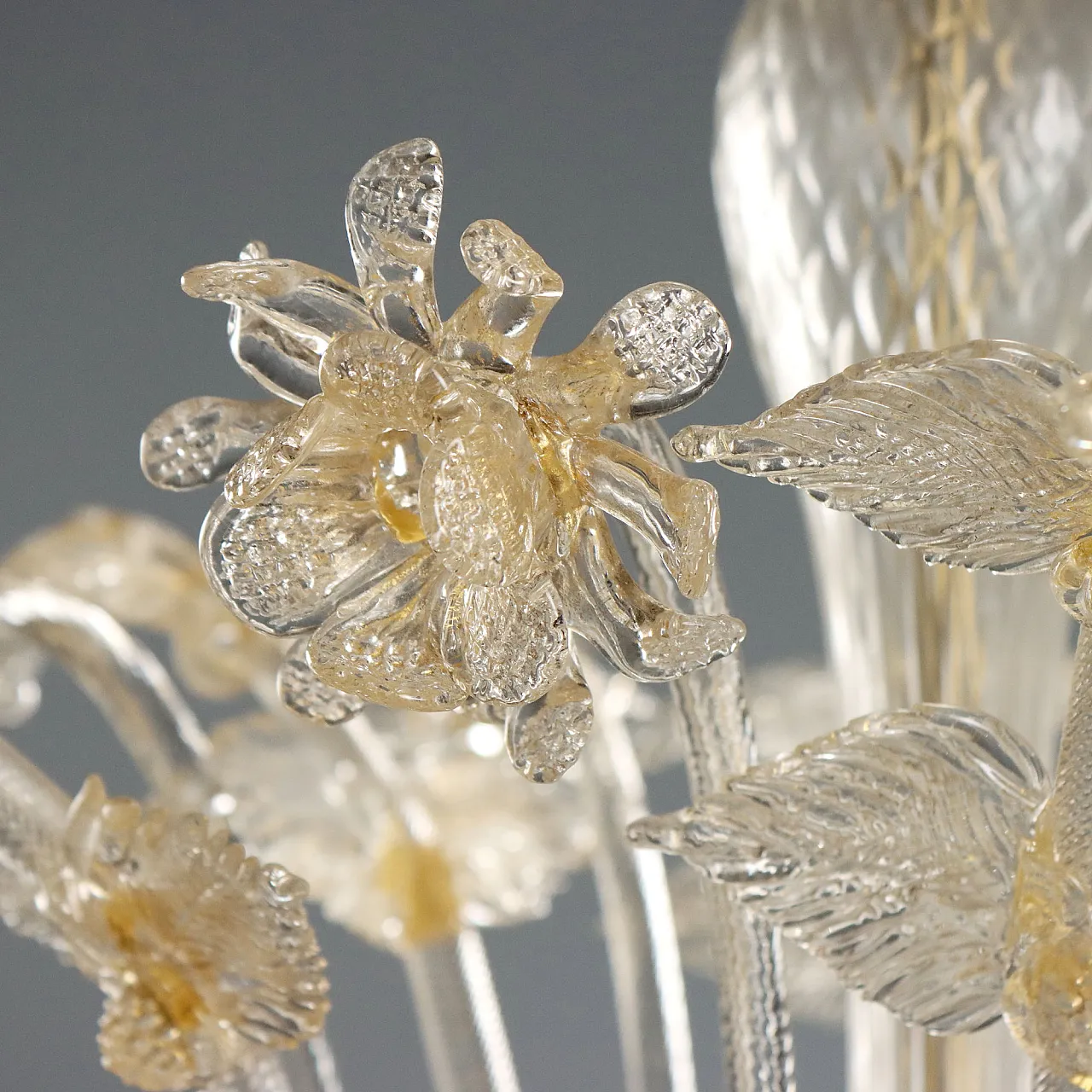 Venetian blown glass chandelier, 19th century 7