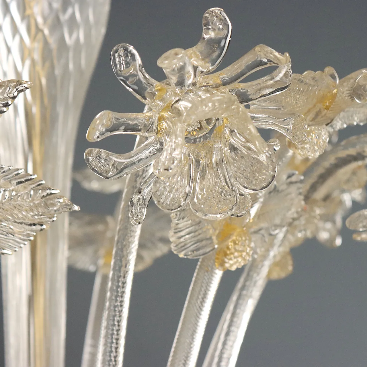 Venetian blown glass chandelier, 19th century 8