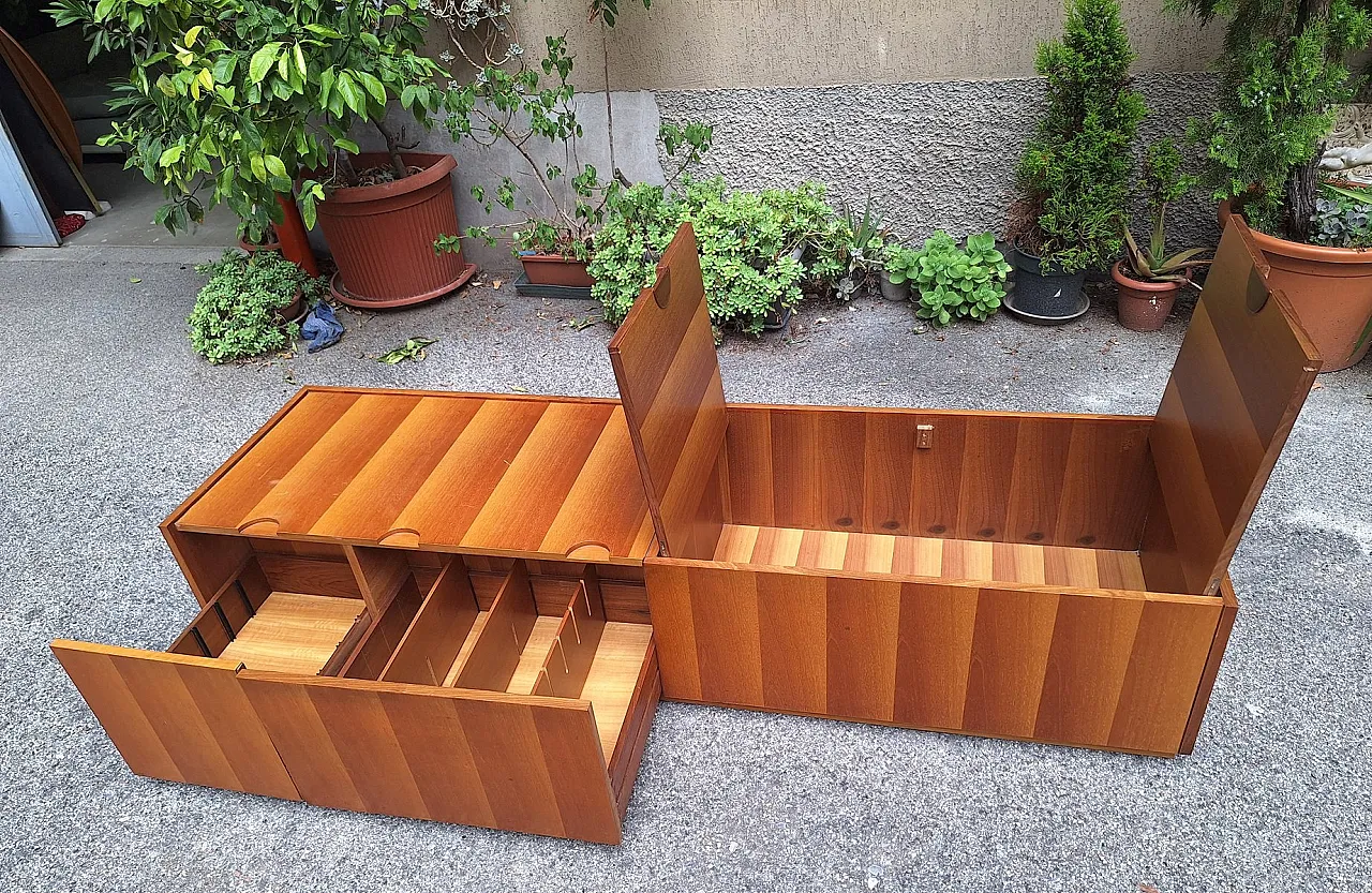 Cassettiera in noce nazionale, anni '80 2