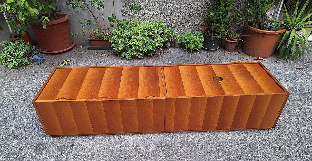 Cassettiera in noce nazionale, anni '80 3