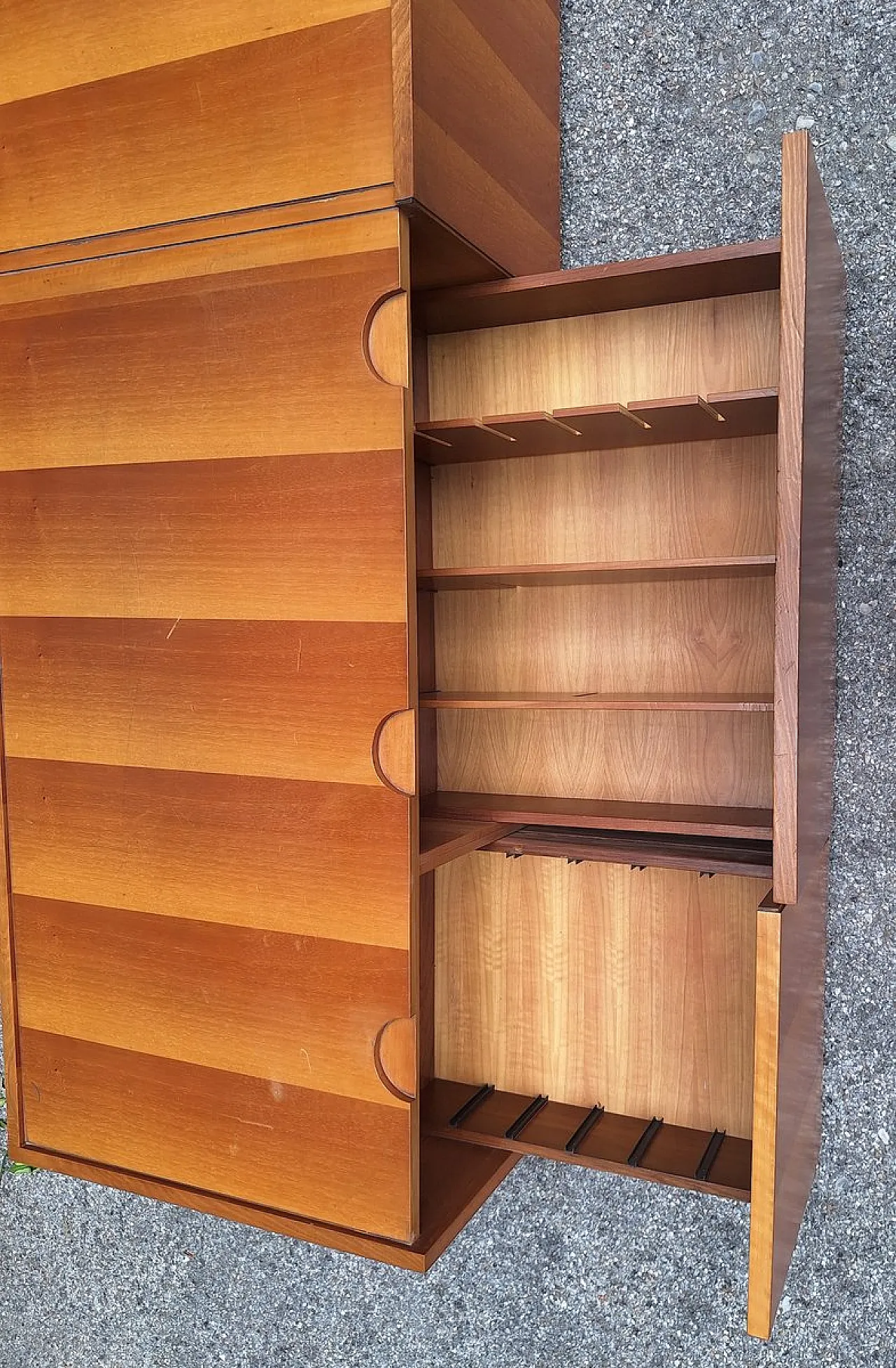 Cassettiera in noce nazionale, anni '80 6