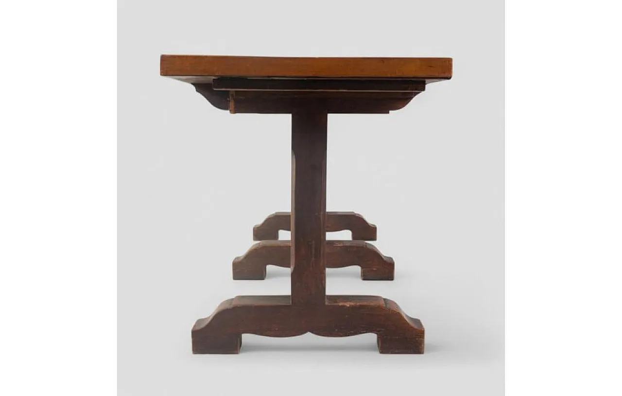 Walnut refectory table, early 20th century 5