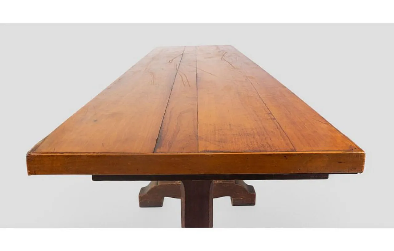 Walnut refectory table, early 20th century 8