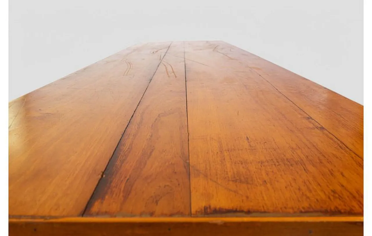 Walnut refectory table, early 20th century 9