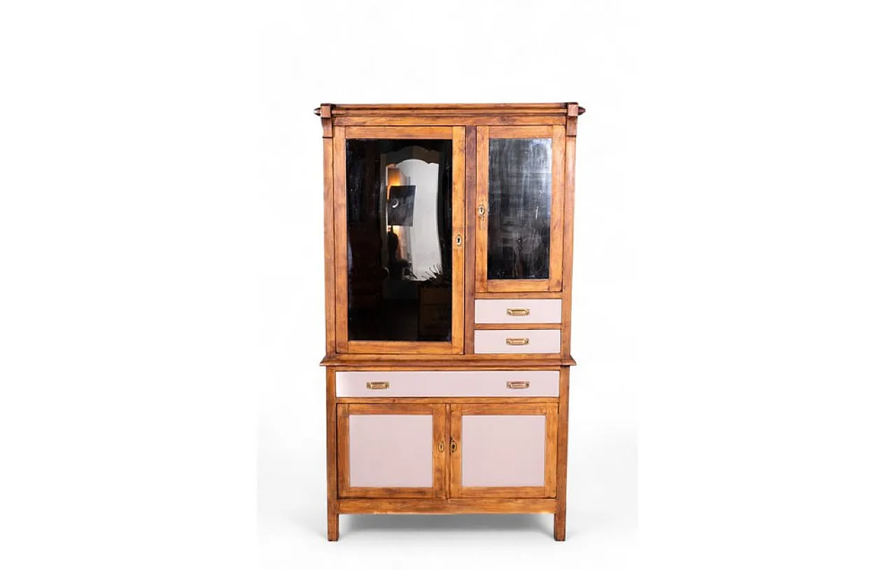 Sideboard in wood with marron glacé finish, 1970s 1