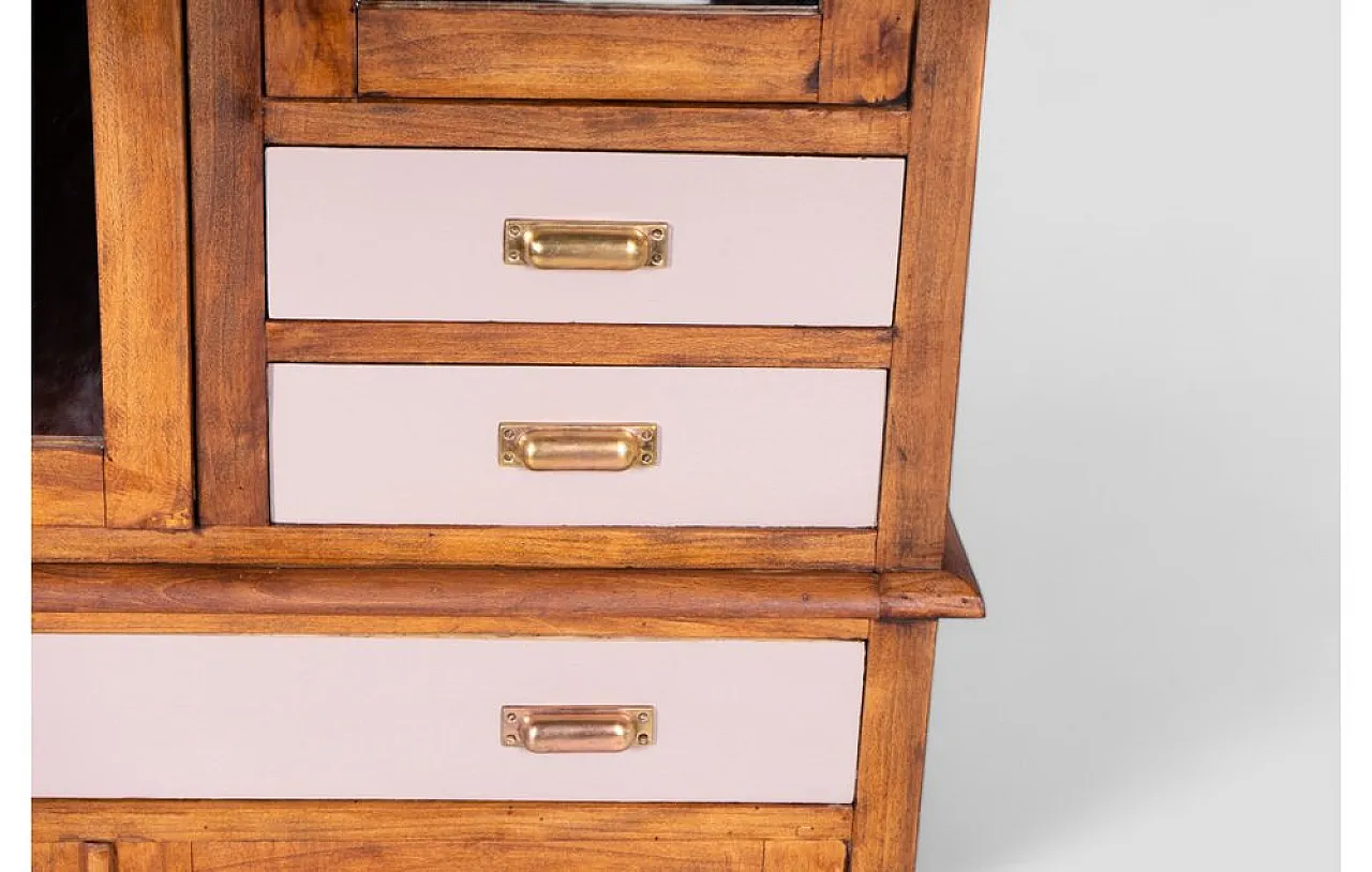 Sideboard in wood with marron glacé finish, 1970s 7
