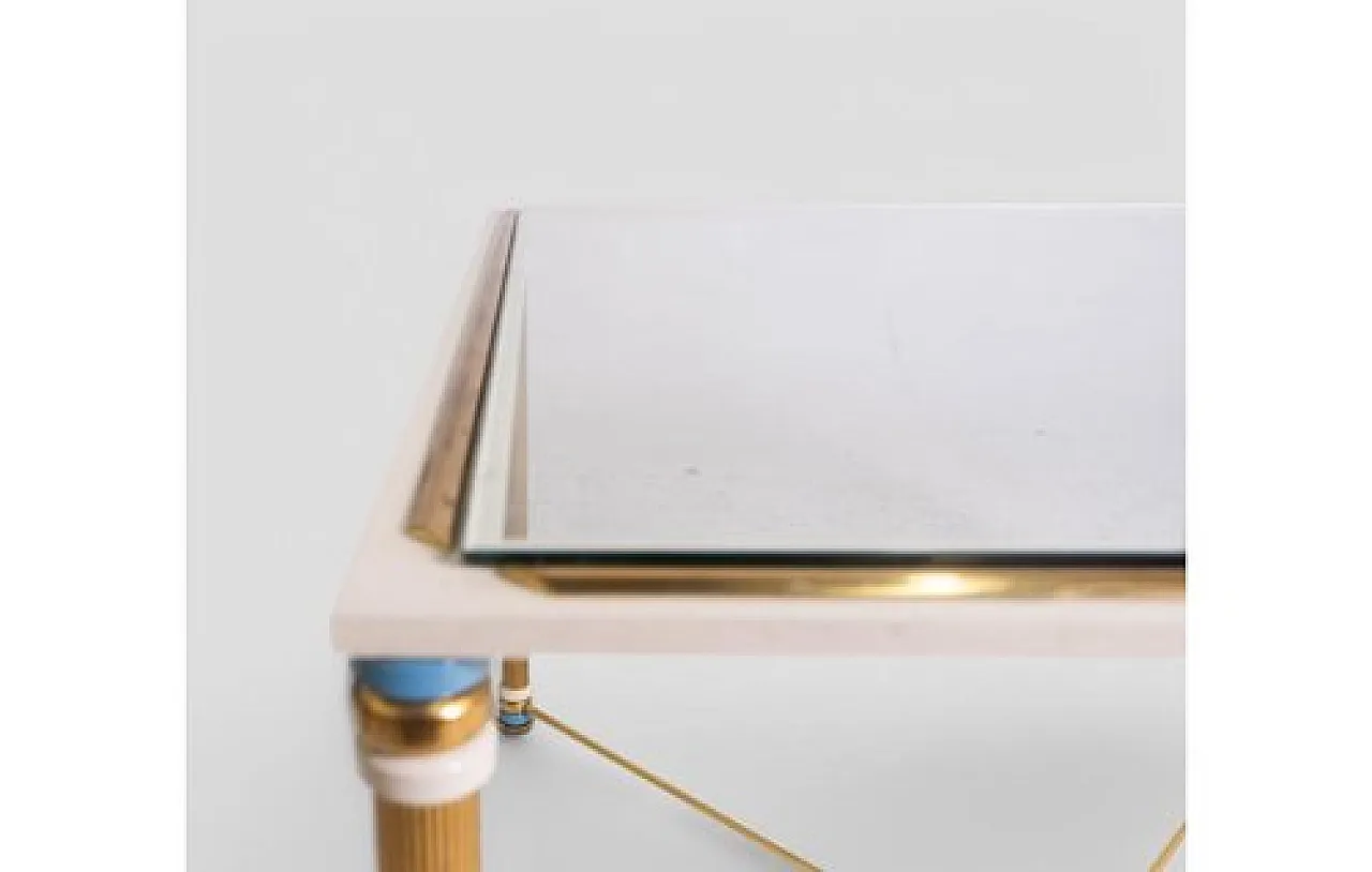 Brass and glass coffee table, 1970s 5