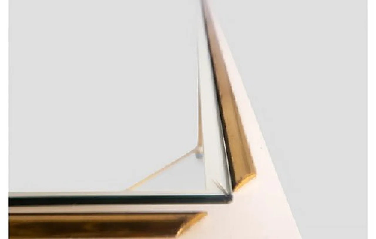 Brass and glass coffee table, 1970s 6