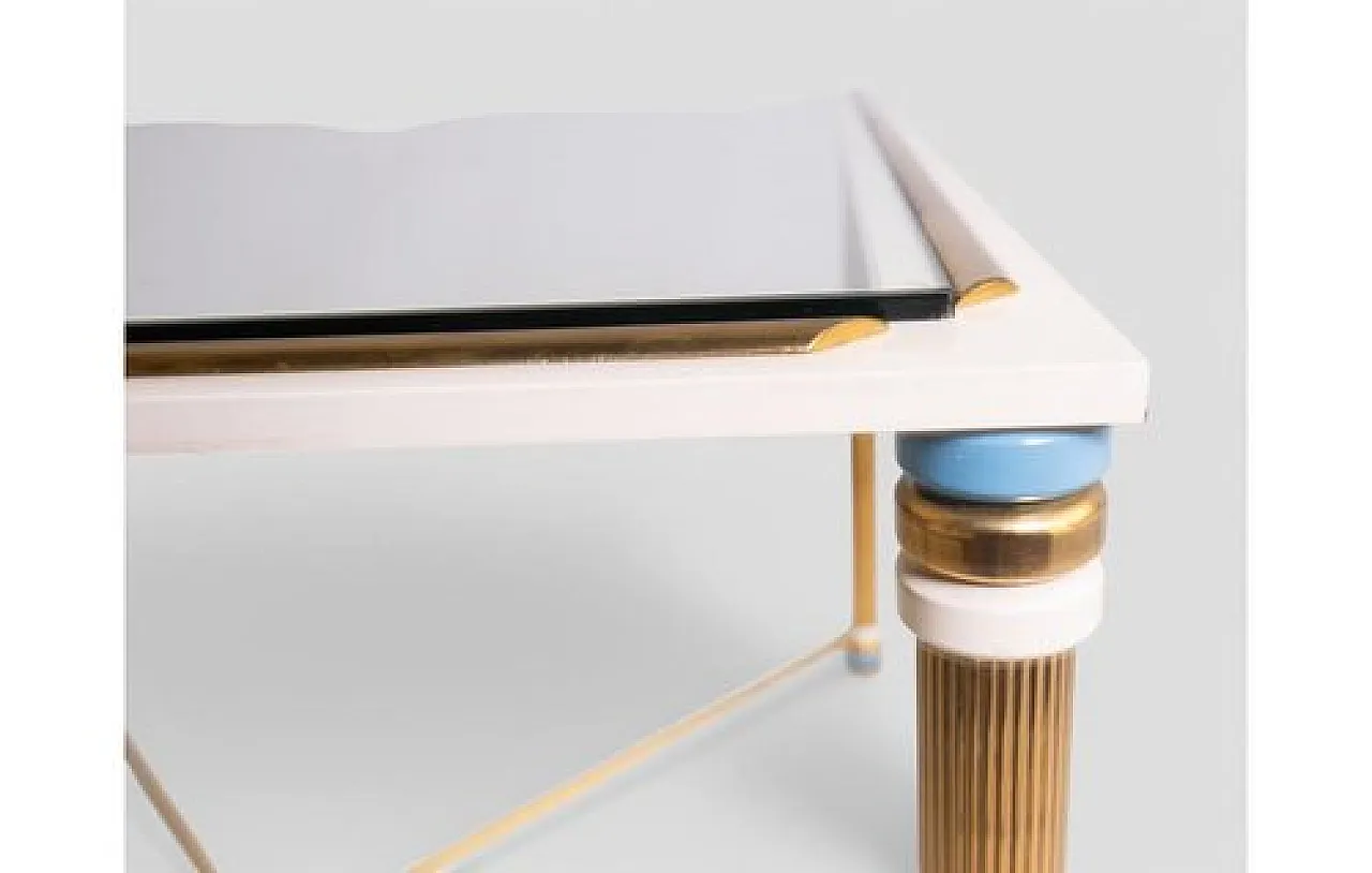 Brass and glass coffee table, 1970s 7
