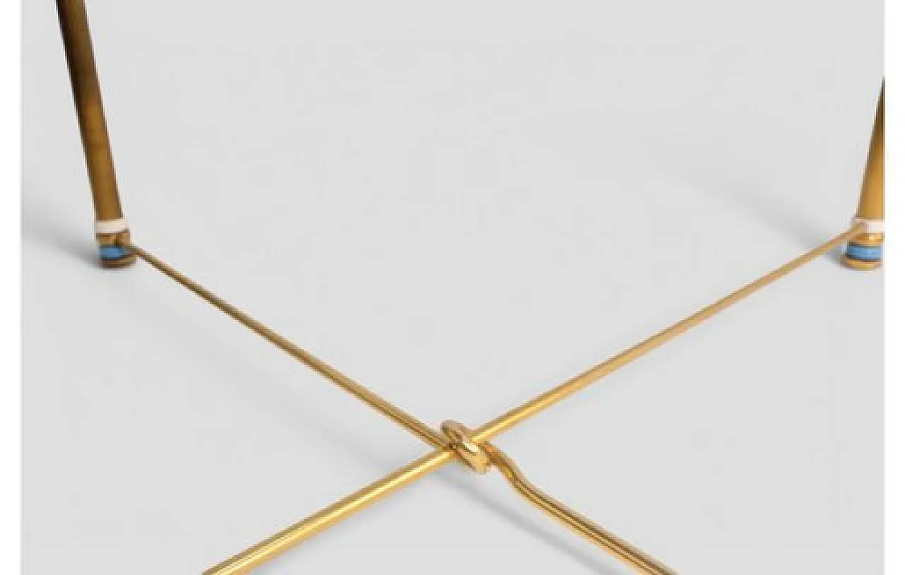 Brass and glass coffee table, 1970s 8