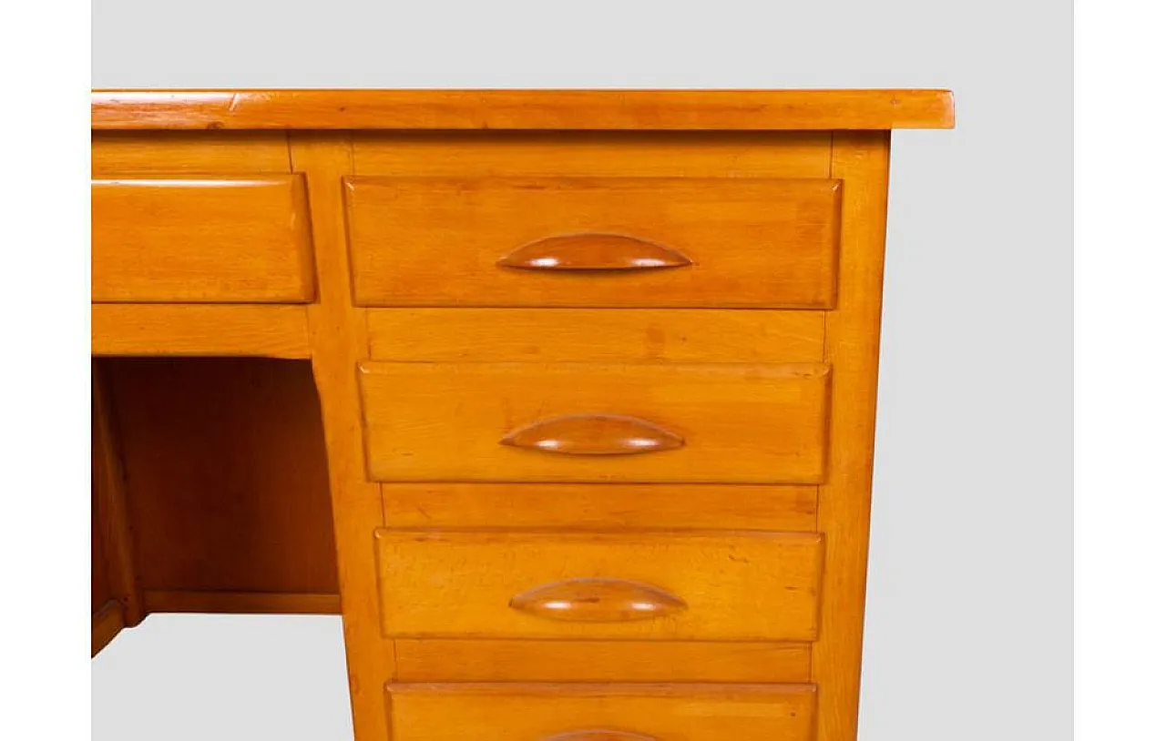 Ministerial desk in beech, 1950s 6