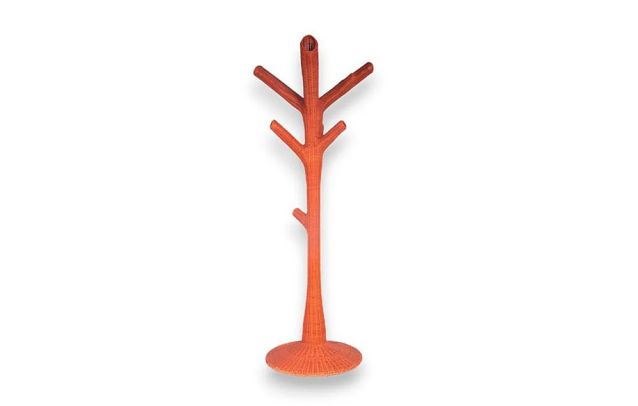 Corallo coat rack in wicker from Gervasoni, 1970s 1