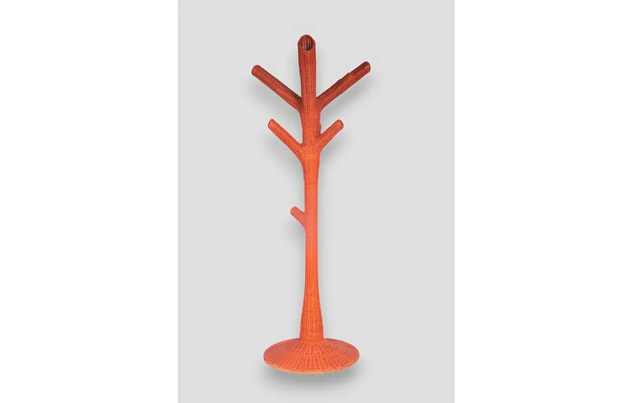Corallo coat rack in wicker from Gervasoni, 1970s 2