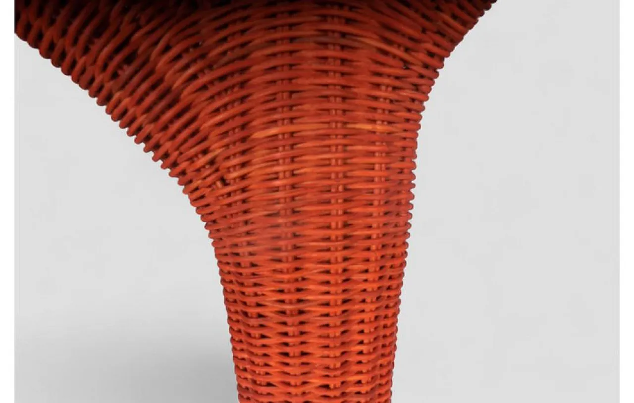 Corallo coat rack in wicker from Gervasoni, 1970s 6