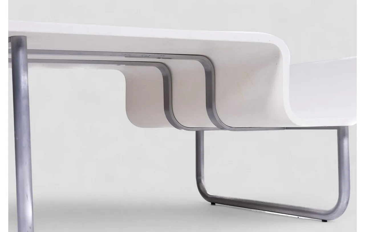 Modern Think design white coffee table, 1980s 6