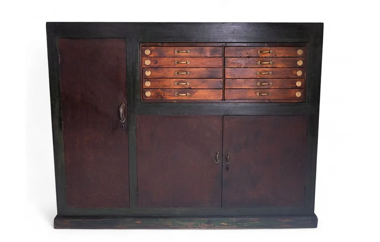 Industrial chest of drawers with numbered drawers, 1950s 1