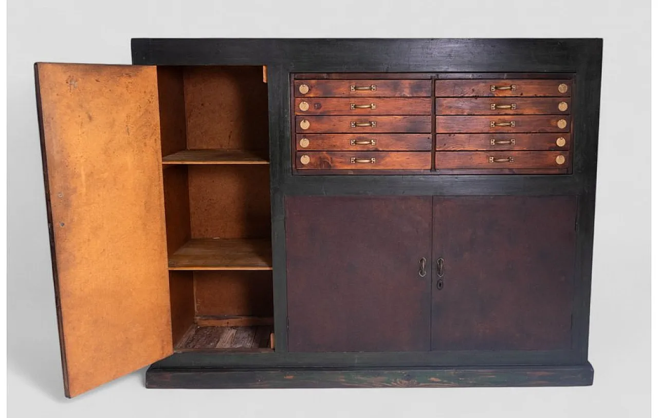 Industrial chest of drawers with numbered drawers, 1950s 7