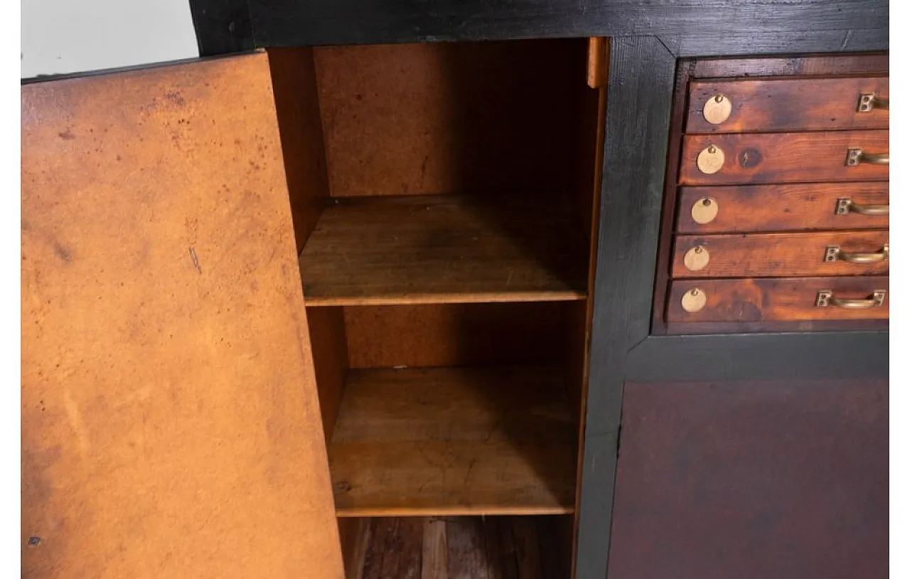 Industrial chest of drawers with numbered drawers, 1950s 8