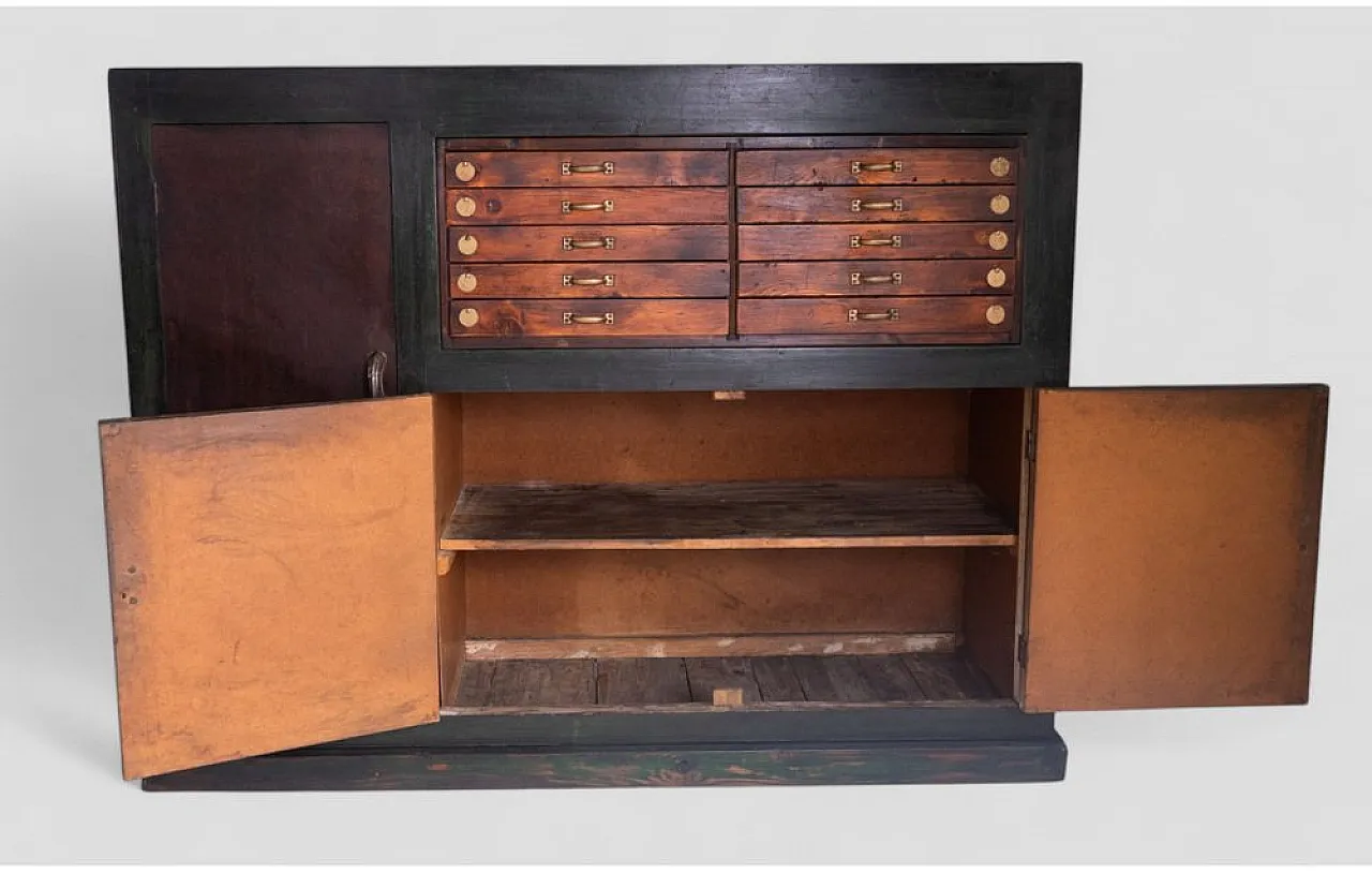 Industrial chest of drawers with numbered drawers, 1950s 9