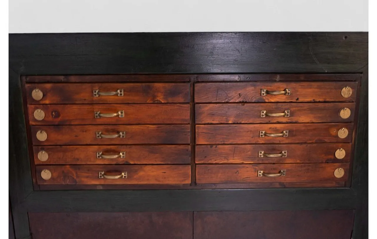 Industrial chest of drawers with numbered drawers, 1950s 10