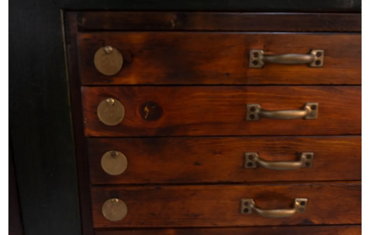 Industrial chest of drawers with numbered drawers, 1950s 11