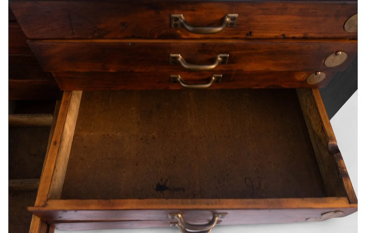 Industrial chest of drawers with numbered drawers, 1950s 16