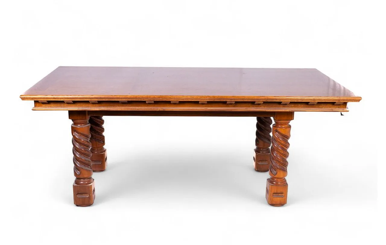 Large wood table, 1970s 1