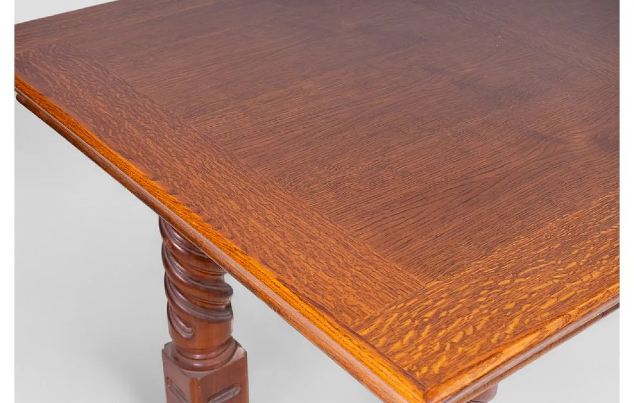 Large wood table, 1970s 5